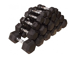 Rubber Hex Dumbbells